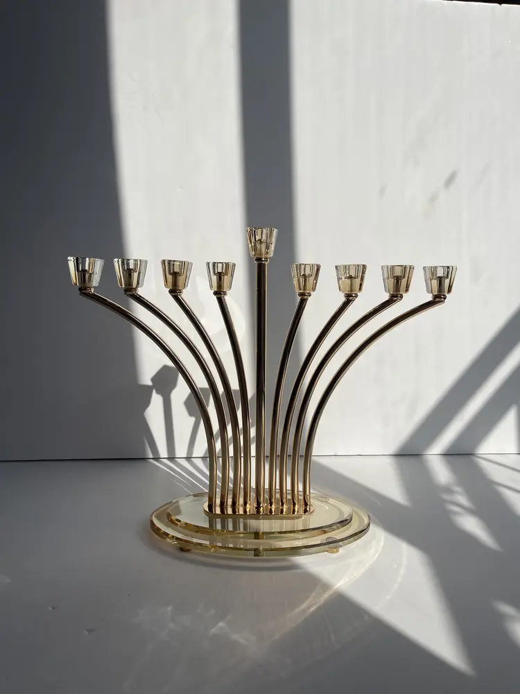 חנוכייה מקריסטל דגם "הודיה"