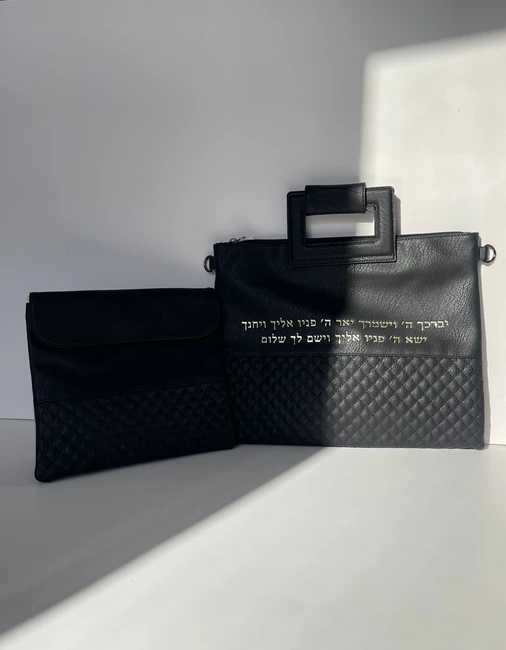 סט כיסויים טלית תפילין דגם "כהנים זהב"