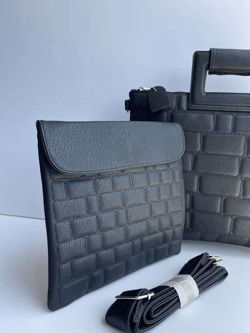 סט כיסויים לטלית תפילין דגם "כותל" צבע שחור