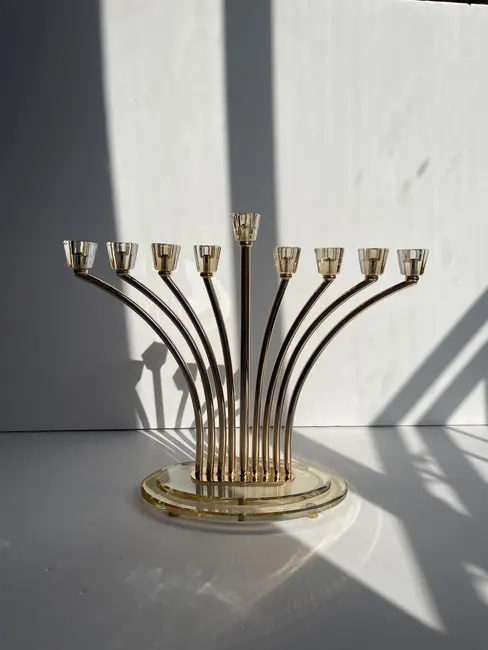 חנוכייה מקריסטל דגם "הודיה"