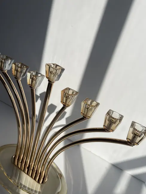 חנוכייה מקריסטל דגם "הודיה"