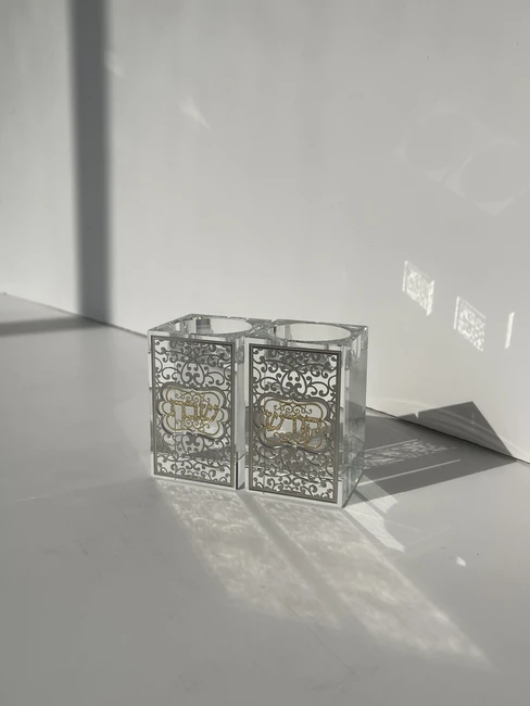 פמוטי קריסטל פלקטה "שבת קודש"