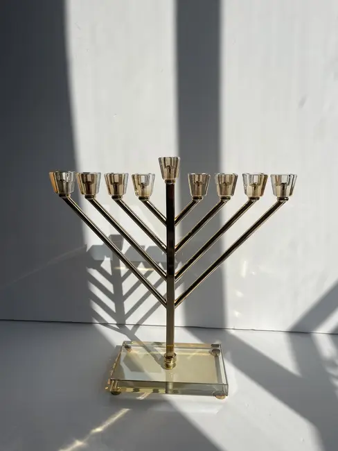 חנוכייה מקריסטל דגם "ספיר"