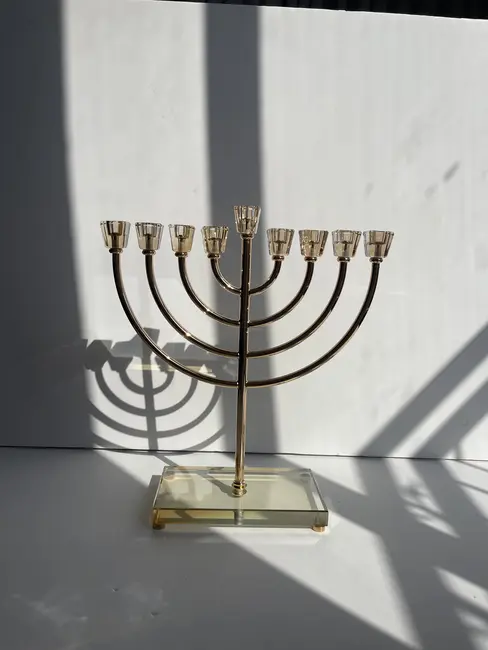 חנוכייה מקריסטל דגם "מנורה"