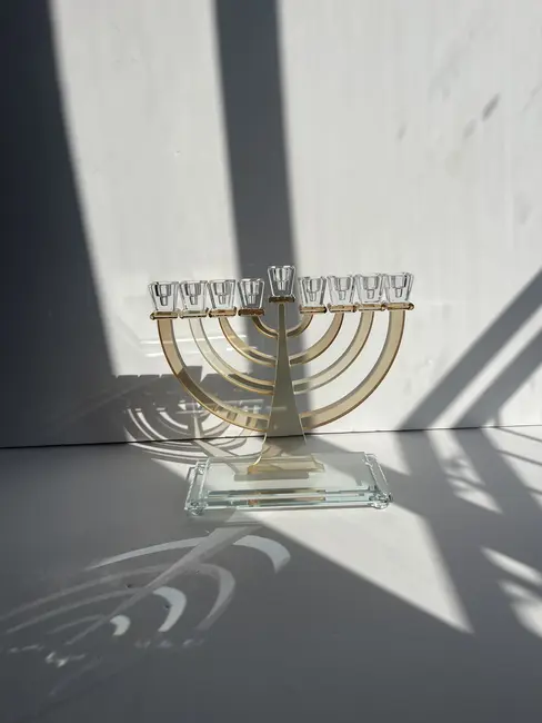חנוכייה מקריסטל דגם "אלגנט"