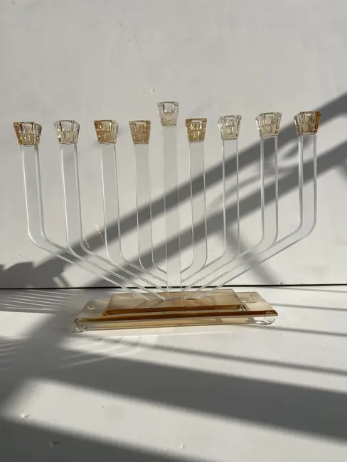 חנוכייה מקריסטל דגם "שלהבת"